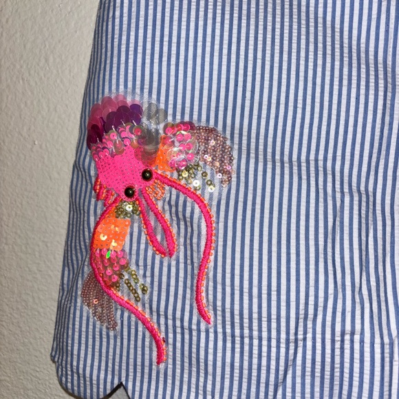 Lilly Pulitzer NWT Colette Skort Bennet Blue Yarn Dyed Seersucker size 6 - Picture 3 of 5